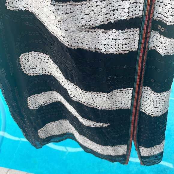 Foley + Corinna sz XS SILK Zebra Sequin SEXY Mini Dress NWT Paris Hilton COUTURE - Picture 14 of 17